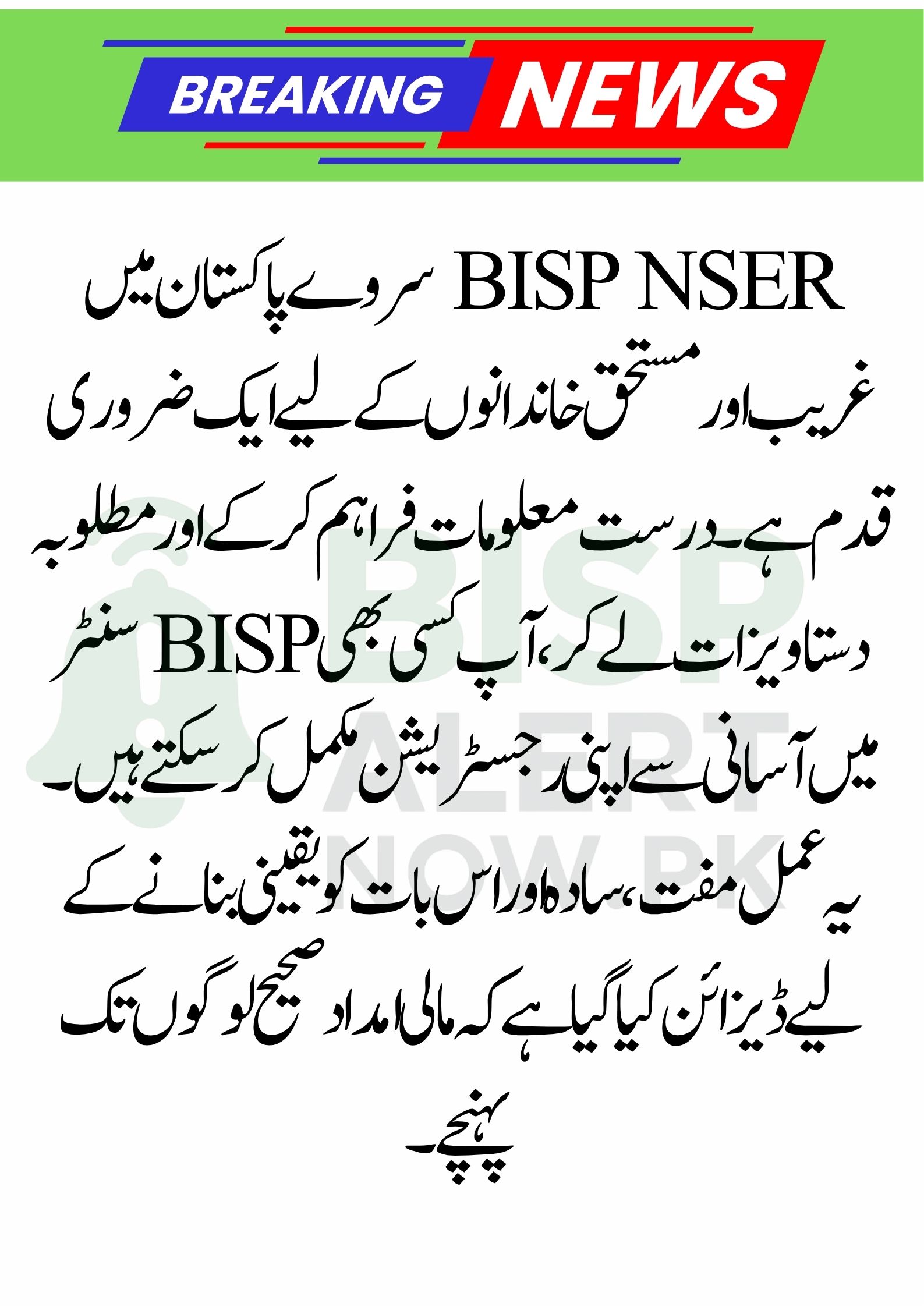 BISP NSER Survey